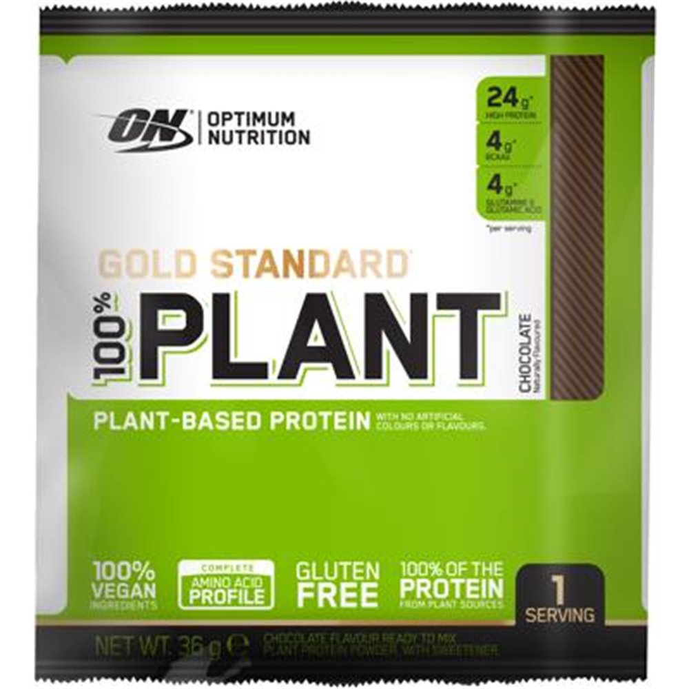 Sportnahrung, Eiweiß / Protein Optimum Nutrition 100 % Gold Standard Plant Protein, 24 x 36 g Sachet, Chocolate